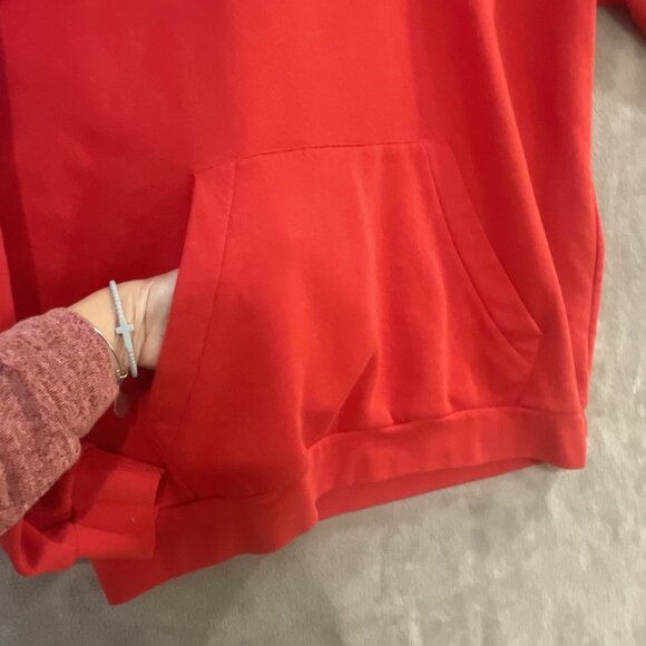 Adidas Patrick Mahomes Hoodie Mens Lg Red Sweatshirt Spell Out + Emblem‎ HT5344 - Picture 10 of 16